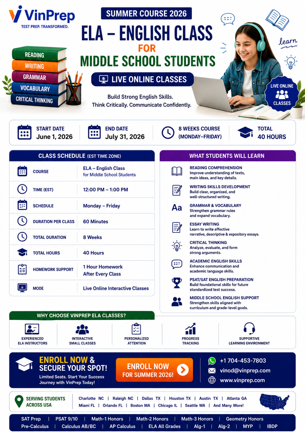 ELA Summer Course in USA